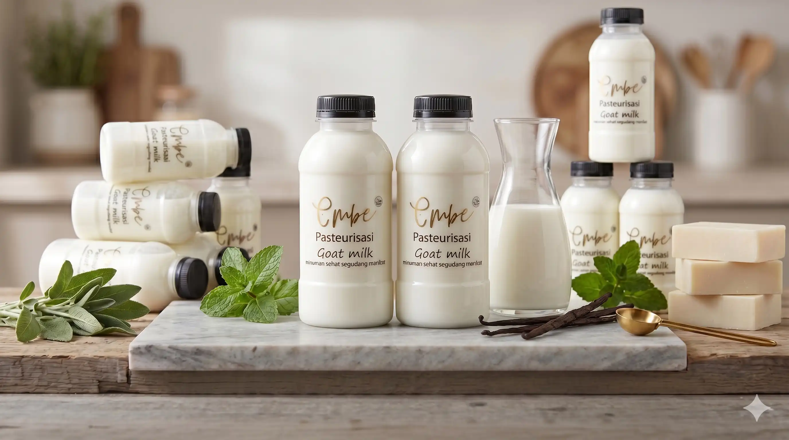 Hero elegan produk susu kambing pasteurisasi Embe